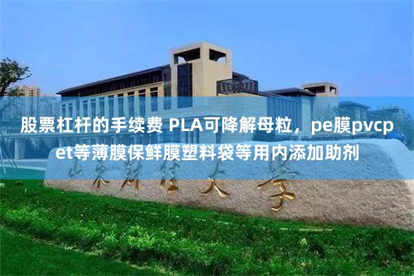 股票杠杆的手续费 PLA可降解母粒，pe膜pvcpet等薄膜保鲜膜塑料袋等用内添加助剂