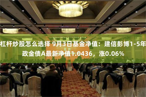 杠杆炒股怎么选择 9月3日基金净值：建信彭博1-5年政金债A最新净值1.0436，涨0.06%