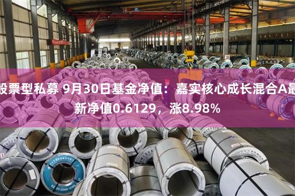 股票型私募 9月30日基金净值：嘉实核心成长混合A最新净值0.6129，涨8.98%