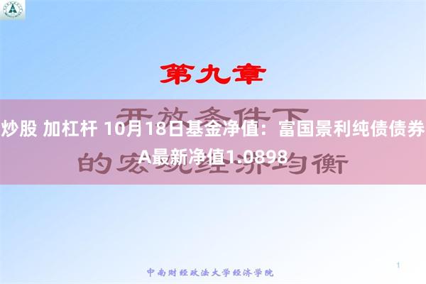 炒股 加杠杆 10月18日基金净值：富国景利纯债债券A最新净值1.0898