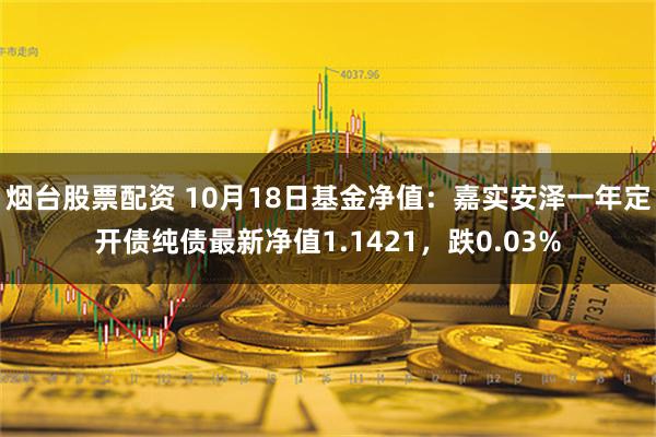 烟台股票配资 10月18日基金净值：嘉实安泽一年定开债纯债最新净值1.1421，跌0.03%